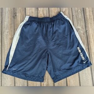 NikePenn State Size Medium Basketball Shorts With Drawstring Navy Blue And White